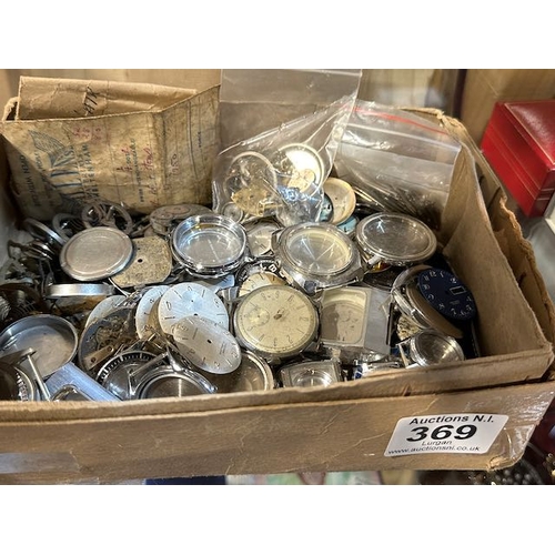 369 - Large Selection of Watch Parts Incl Faces/Cases etc