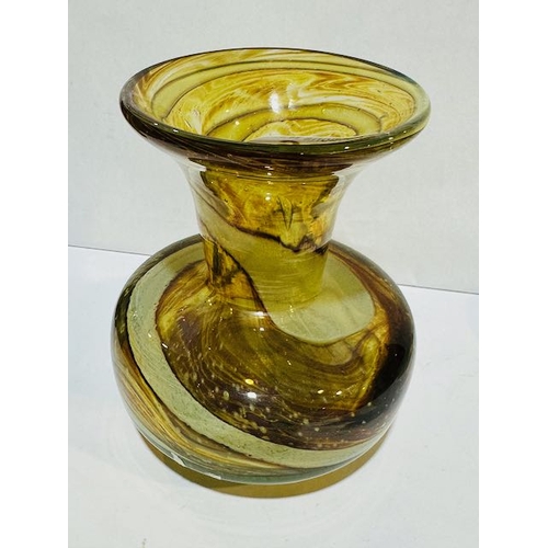 406 - Mdina 'Earthtones' Sandy Glass Vase