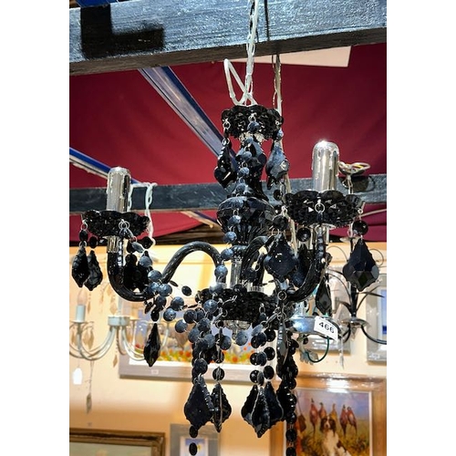 466 - Black Crystal Style Droplet Ceiling Light