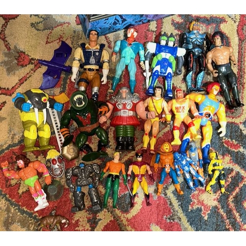 470A - Collection of Action Figures Incl Wrestlers, Marvel, Thundercats etc