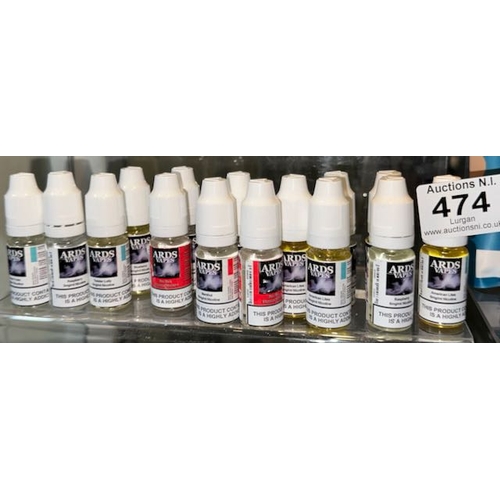 474 - 15x E-Liquid 10ml - Various Flavours