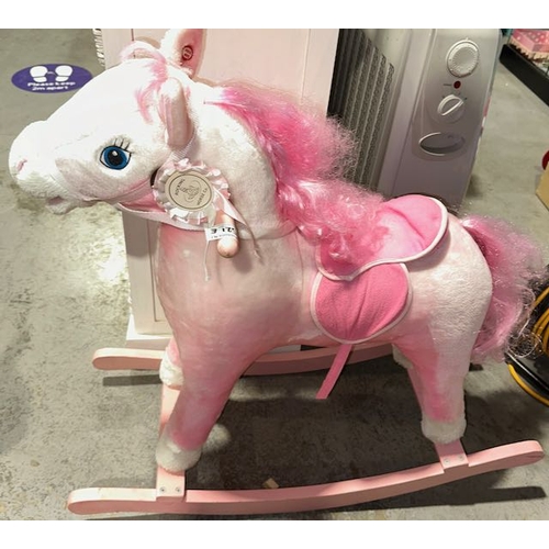 521E - Pink Kids Rocking Horse With Sounds