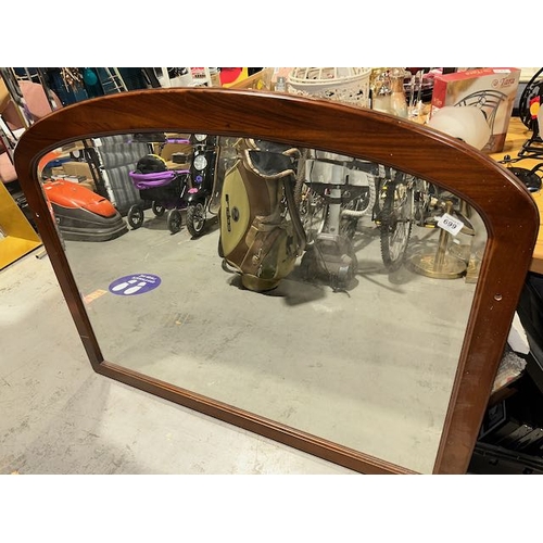 699 - Large Bevelled Overmantle Mirror - Approx 4'5 x 3'6