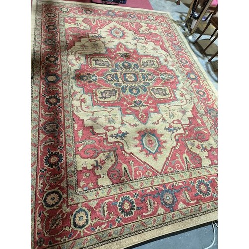 470 - Large Gold Patterened Rug - Appx 11'x7'10