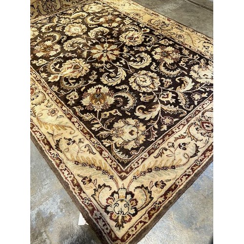 220 - Large Brown Patterned Rug - Approx 10.5' x 7'10