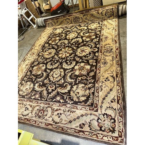 220 - Large Brown Patterned Rug - Approx 10.5' x 7'10