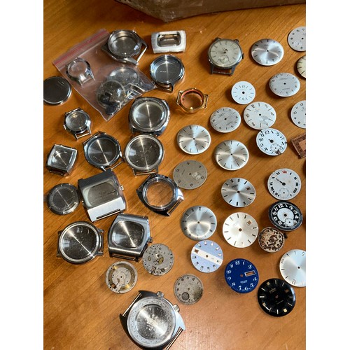 369 - Large Selection of Watch Parts Incl Faces/Cases etc