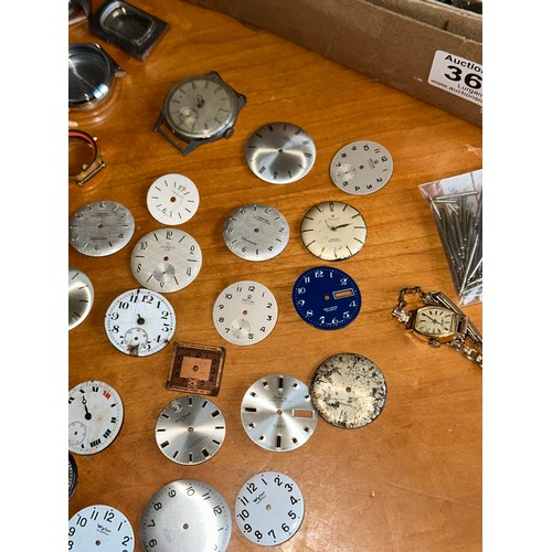 369 - Large Selection of Watch Parts Incl Faces/Cases etc