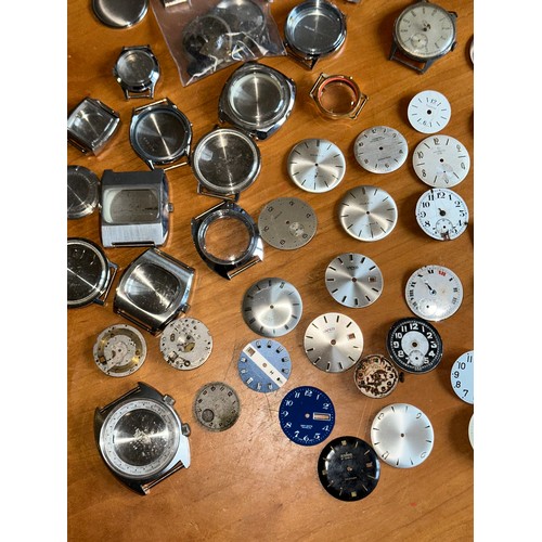 369 - Large Selection of Watch Parts Incl Faces/Cases etc