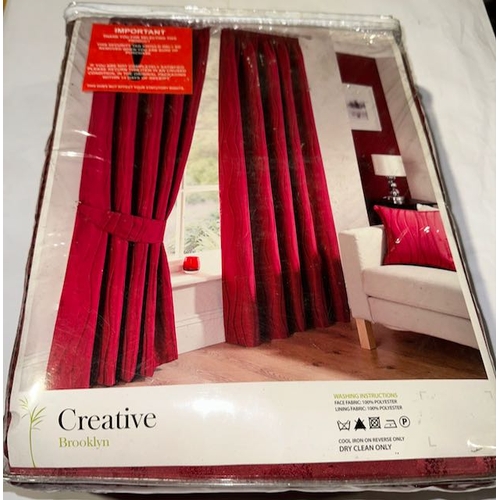 1157 - Creative Brooklyn Fully Lined Curtains 90x90 RRP £110