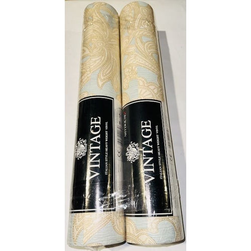 1161 - 2 x Sealed Rolls of Arthouse Vintage,  Italian Heavyweight Vinyl Wallpaper - Approx 5.3msq Per Roll ... 