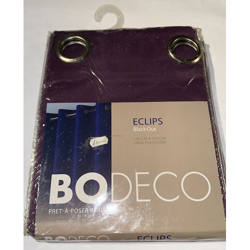 1169 - bodeco Eclips Blackout Curtains 140x270cm - Violet