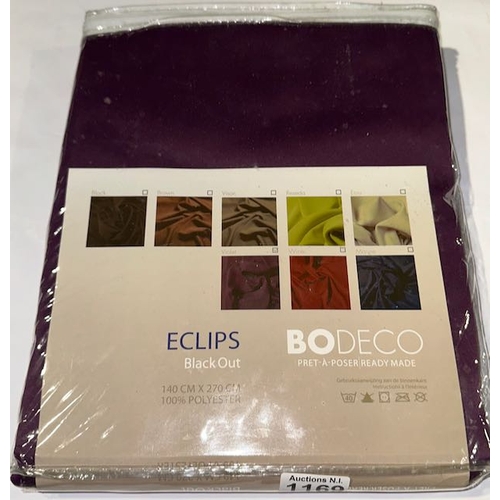 1169 - bodeco Eclips Blackout Curtains 140x270cm - Violet