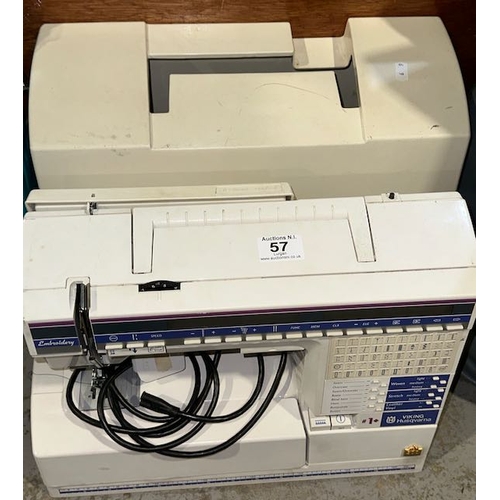 57 - Viking Husqvarna Embroidery Machine With Hard Cover