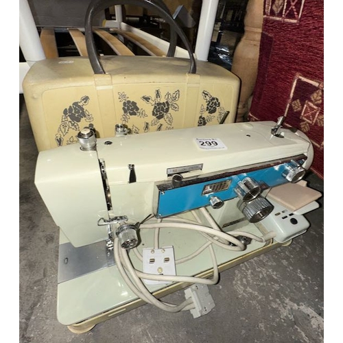 299 - Jones Sewing Machine With Pedal & Hard Cover