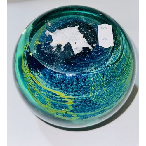 448 - Large 1970s mDina Glass Paperweight