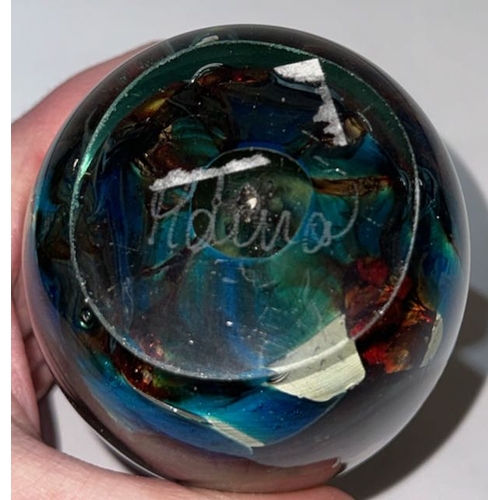 454 - Mdina Glass Oval, Egg 1970s Paperweight