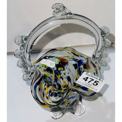 475 - Murano Glass Basket