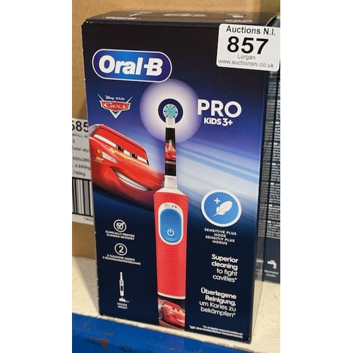 857 - Oral B Kids Cars Electric Toothbrush - Box Sealed