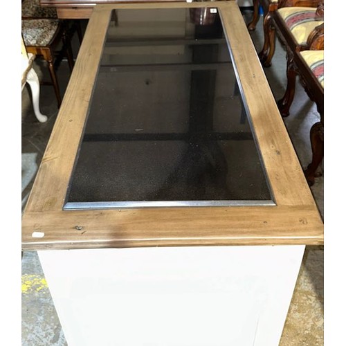 350A - Freestanding Kitchen Island With Granite Top Insert, Doors, Drawers & Wine Rack  - Approx 4'8 x 2'10... 