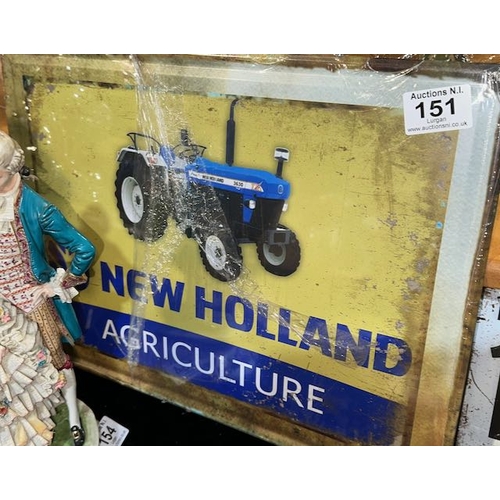 151 - Large Metal New Holland Sign