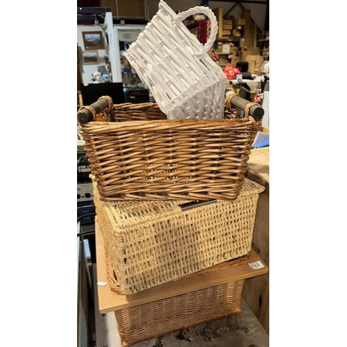 293 - Assortment Of Wicker Baskets Etc