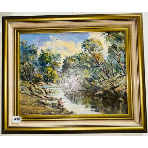 496 - Gilt Framed David Overend Oil - 24x20