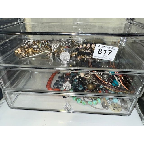 817 - 3 Drawer Display/Storage with Jewellery