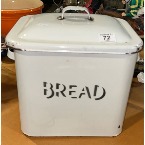 72 - Large Enamelled bread Bin