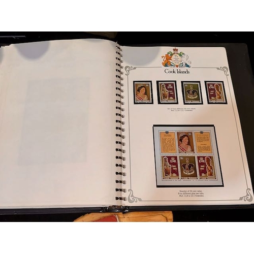 582 - Stamp Album of 25th Anniversary of the Coronation Her Majesty Queen Elizabeth II + Other Collectible... 