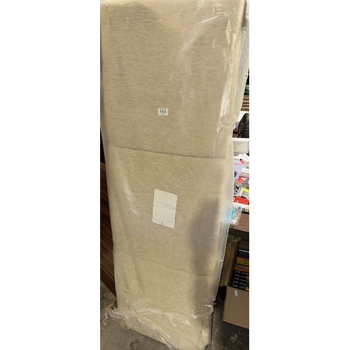 884 - Cream Fabric Headboard - Approx 5'