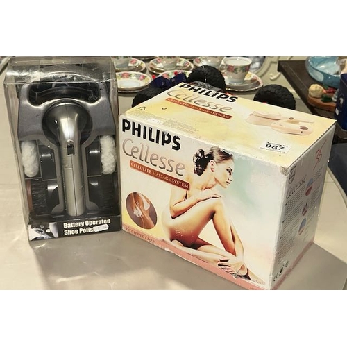 Boxed Philips Cellesse Cellulite Massager + Boxed Battery Operated Shoe ...