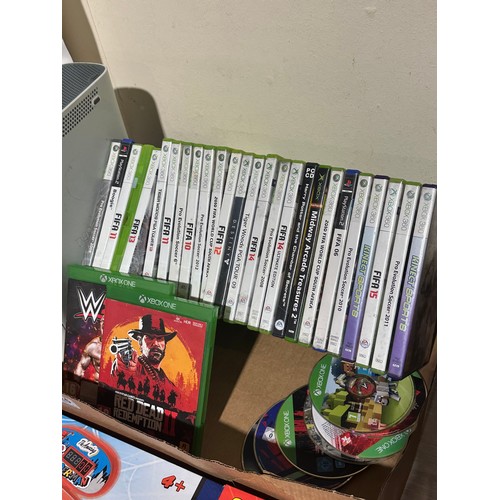 325 - Xbox 360 (No Lead Untested) & Collection Of Games