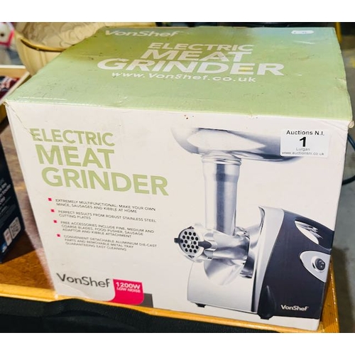 1 - Vonshef Electric Meat Grinder - Boxed/Unused