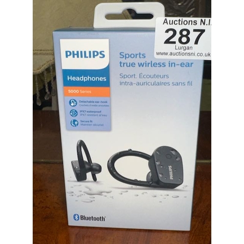 287 - Philips Sports True Wireless In Ear Headphones - Box Sealed