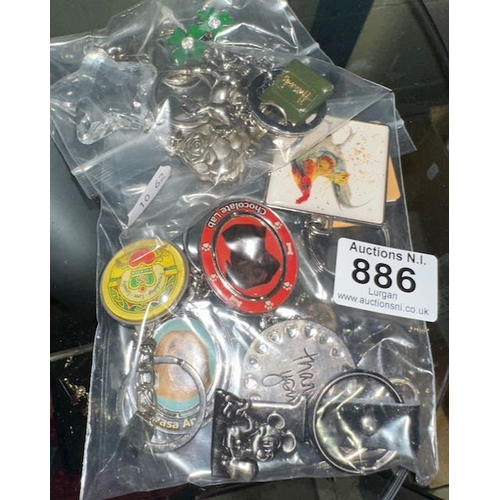 886 - Collection of Keyrings Etc