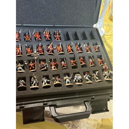 341 - Citadel Case With Approx 32 Figurines + Citadel paint Station Tray