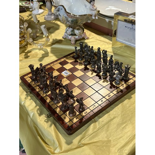 330 - Chess Set In Case With Lead Pieces