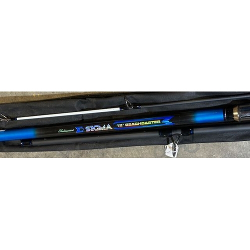 199 - 3pc Shakespeare Sigma 12' Beachcaster Rod With Soft Black Bag