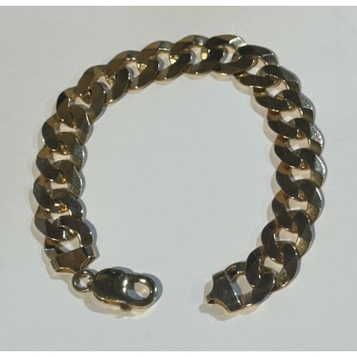 287 - Thick 9kt Gold Curb Bracelet