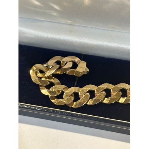 287 - Thick 9kt Gold Curb Bracelet