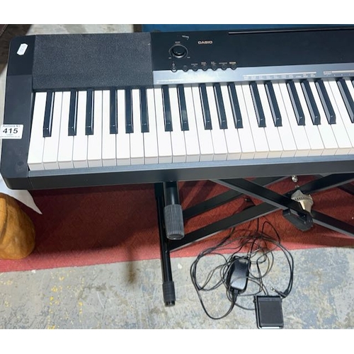 415 - Casio CDP-130 Keyboard on Stand with Swivel Chair