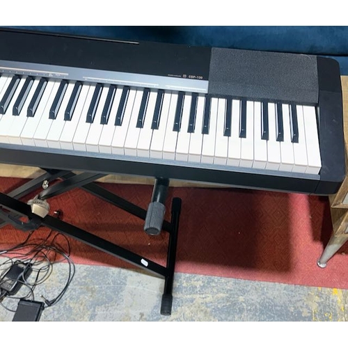 415 - Casio CDP-130 Keyboard on Stand with Swivel Chair