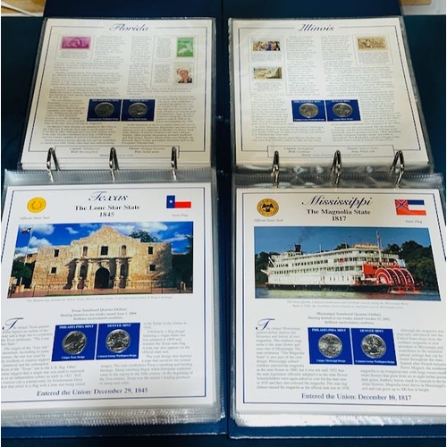 418 - Complete Collection Volume I And Volume II Of Statehood Quarter Collection Proofs - Postal Commemora... 