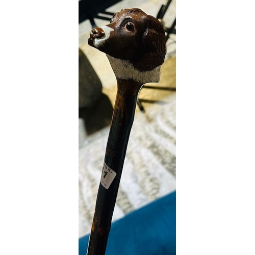 441 - Spaniel Headed Tall Walking Stick