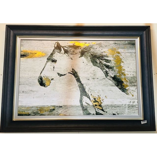 442 - Large Contemporary Horse Print on Board Appx 3'8x2'6