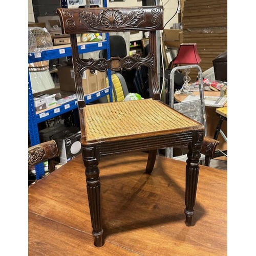 580 - Antique 2 Pod Dining Table With 6 Carved detail Bar Back Berger Chairs (Some Chairs Need Restoration... 