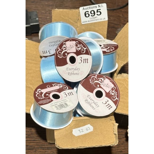 695 - Box Of Craft Ribbons