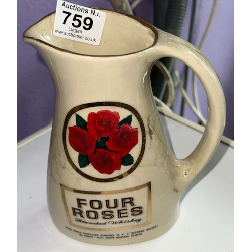 Four Roses Blended Whisky Vintage Jug
