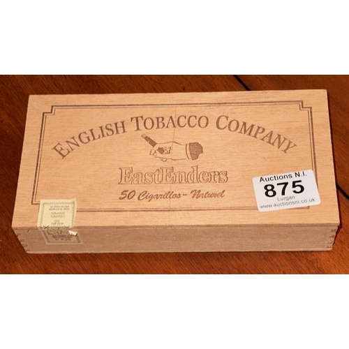 English Tobacco Company Eastenders Wooden Box Of Approx 50 Cigars